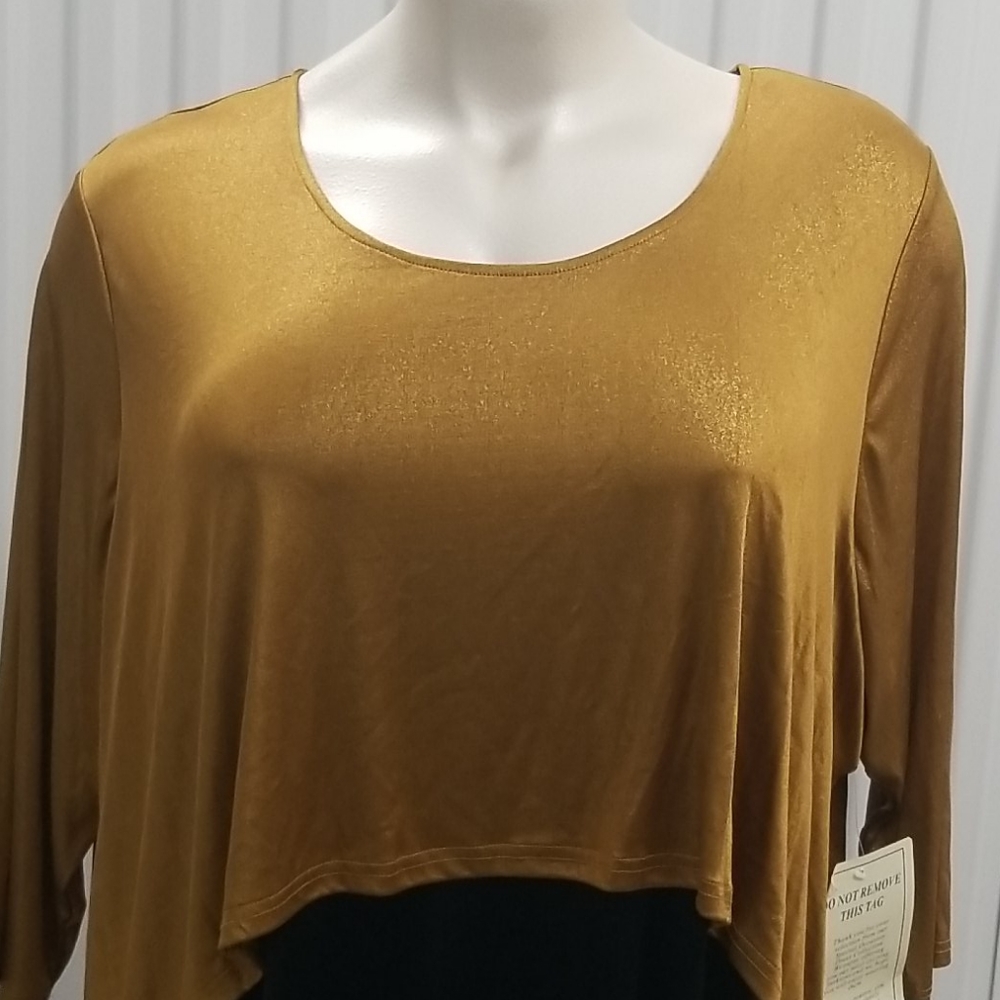 🎉HP🎉Roaman's Black and Gold Dress - Picture 3 of 6